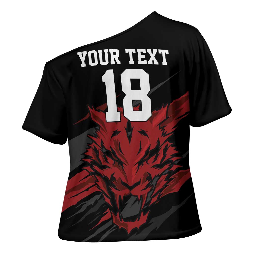 Custom South Korea Football Cross Shoulder Shirt Taegeuk Warriors Spirit - Wonder Print Shop