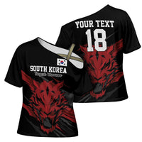 Custom South Korea Football Cross Shoulder Shirt Taegeuk Warriors Spirit - Wonder Print Shop