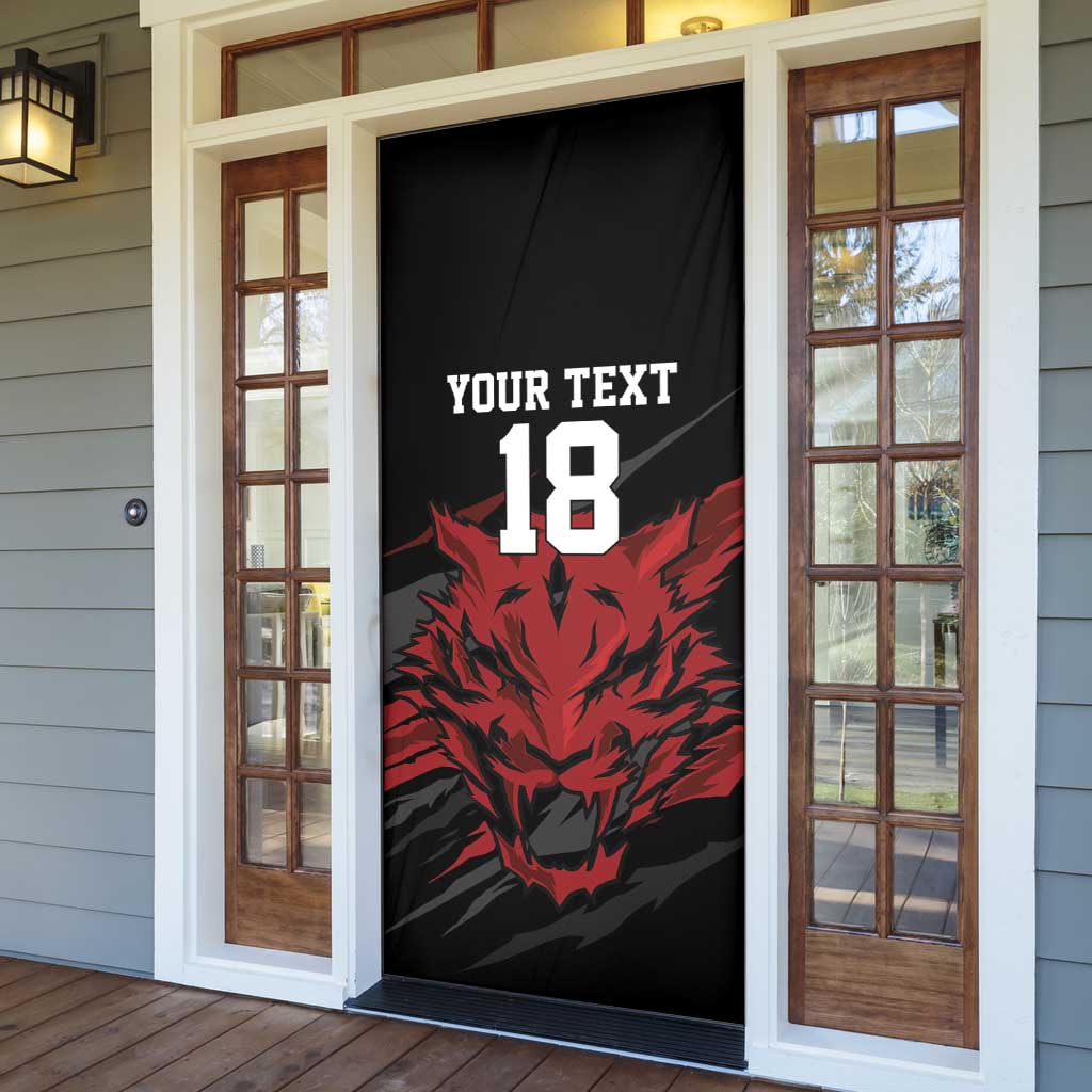 Custom South Korea Football Door Cover Taegeuk Warriors Spirit - Wonder Print Shop