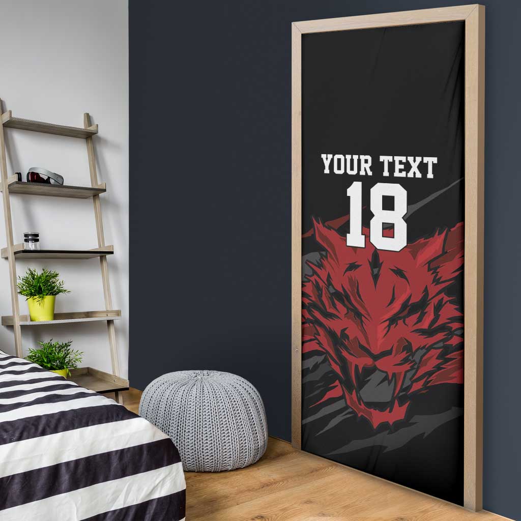 Custom South Korea Football Door Cover Taegeuk Warriors Spirit - Wonder Print Shop