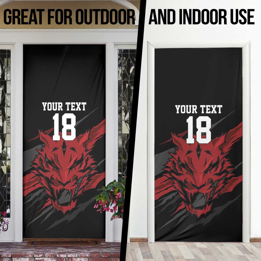 Custom South Korea Football Door Cover Taegeuk Warriors Spirit - Wonder Print Shop