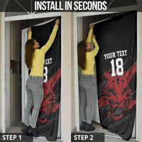 Custom South Korea Football Door Cover Taegeuk Warriors Spirit - Wonder Print Shop