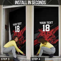 Custom South Korea Football Door Cover Taegeuk Warriors Spirit - Wonder Print Shop