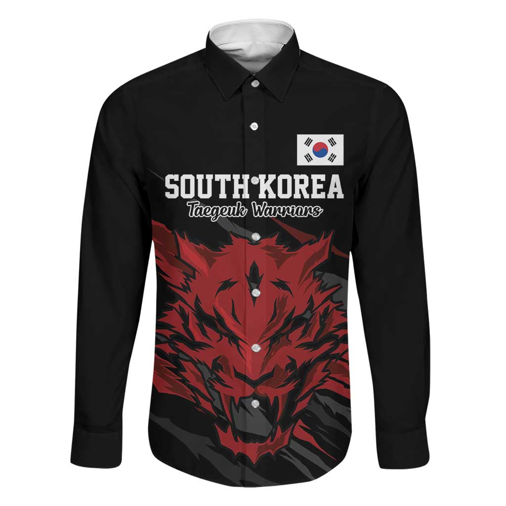 Custom South Korea Football Family Matching Off Shoulder Maxi Dress and Hawaiian Shirt Taegeuk Warriors Spirit - Wonder Print Shop