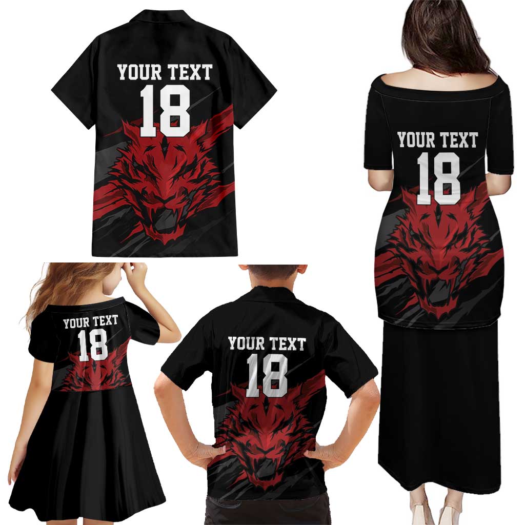 Custom South Korea Football Family Matching Puletasi and Hawaiian Shirt Taegeuk Warriors Spirit - Wonder Print Shop