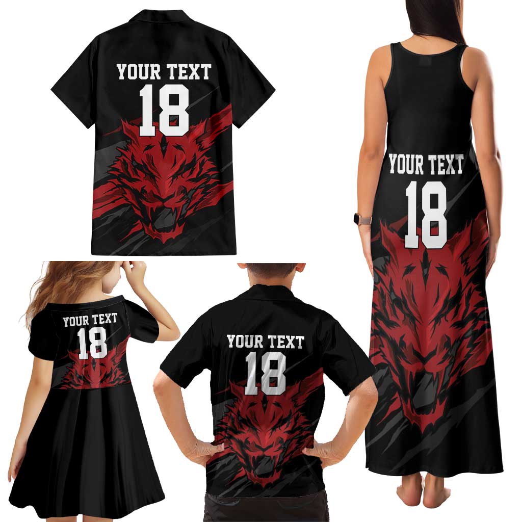 Custom South Korea Football Family Matching Tank Maxi Dress and Hawaiian Shirt Taegeuk Warriors Spirit - Wonder Print Shop