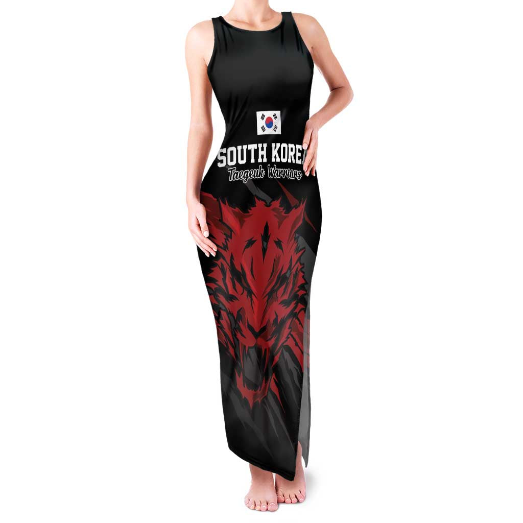 Custom South Korea Football Family Matching Tank Maxi Dress and Hawaiian Shirt Taegeuk Warriors Spirit - Wonder Print Shop