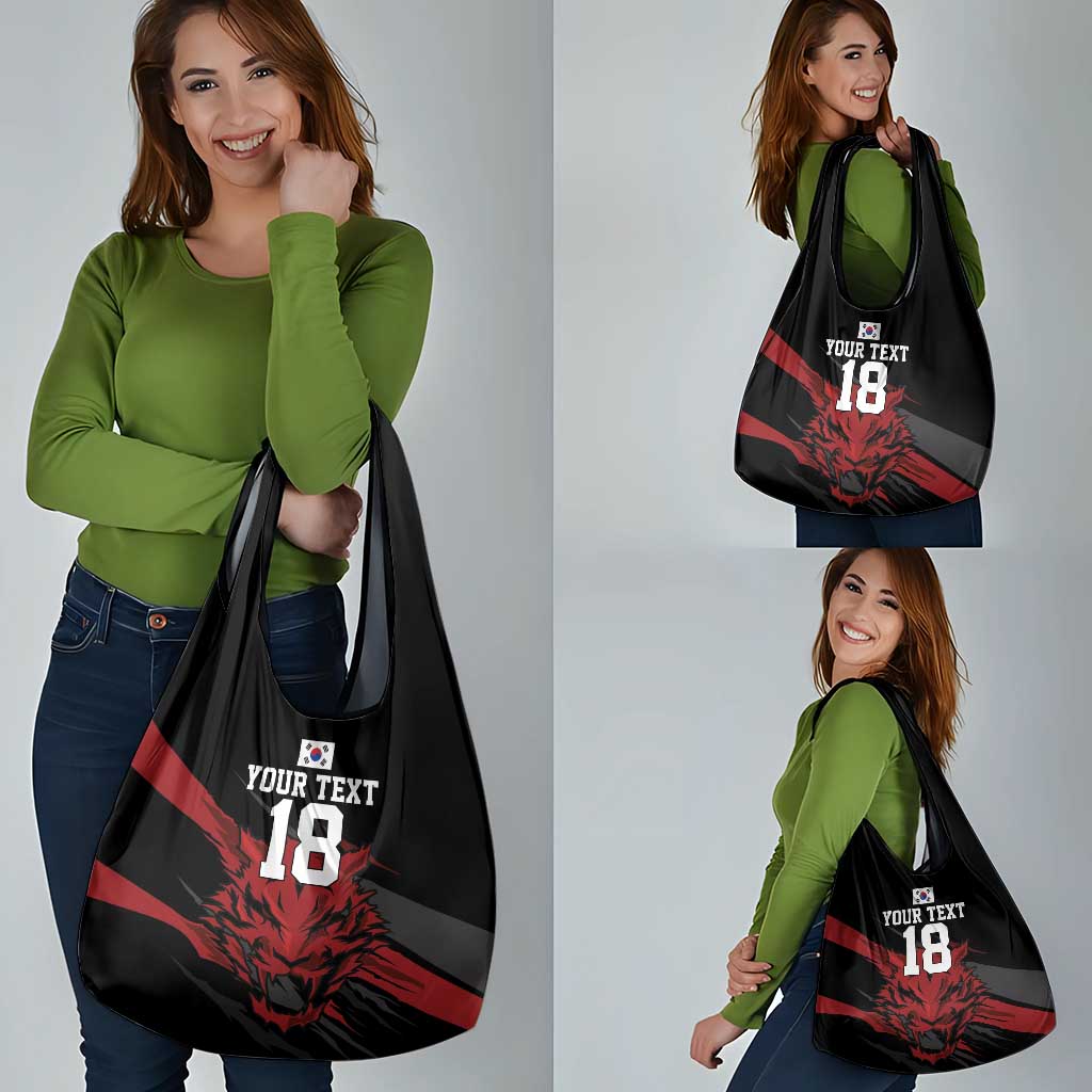 Custom South Korea Football Grocery Bag Taegeuk Warriors Spirit - Wonder Print Shop