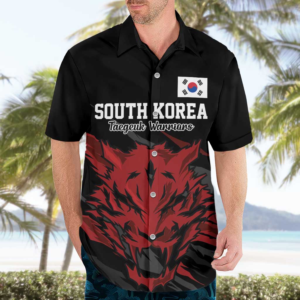 Custom South Korea Football Hawaiian Shirt Taegeuk Warriors Spirit - Wonder Print Shop