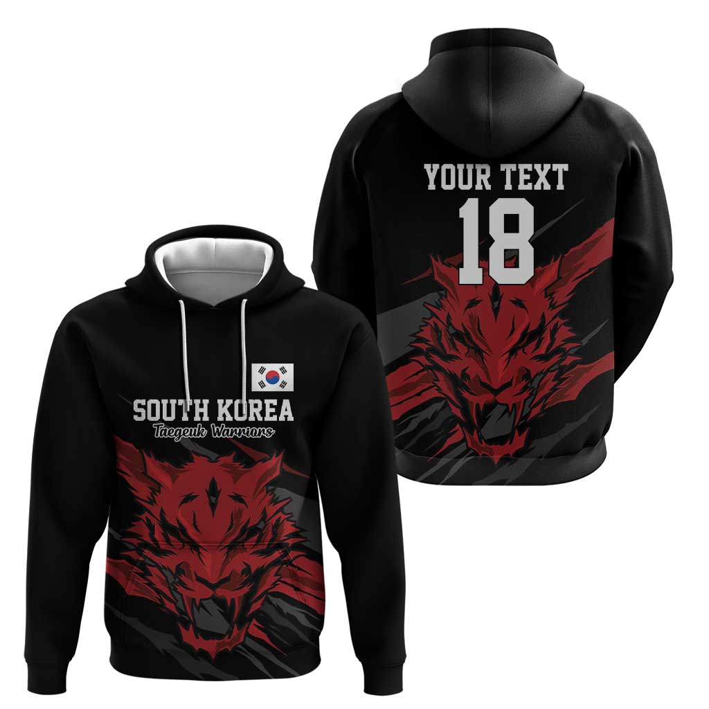 Custom South Korea Football Hoodie Taegeuk Warriors Spirit - Wonder Print Shop