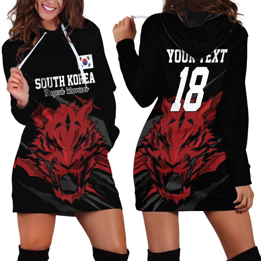 Custom South Korea Football Hoodie Dress Taegeuk Warriors Spirit - Wonder Print Shop