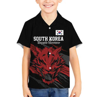 Custom South Korea Football Kid Hawaiian Shirt Taegeuk Warriors Spirit - Wonder Print Shop