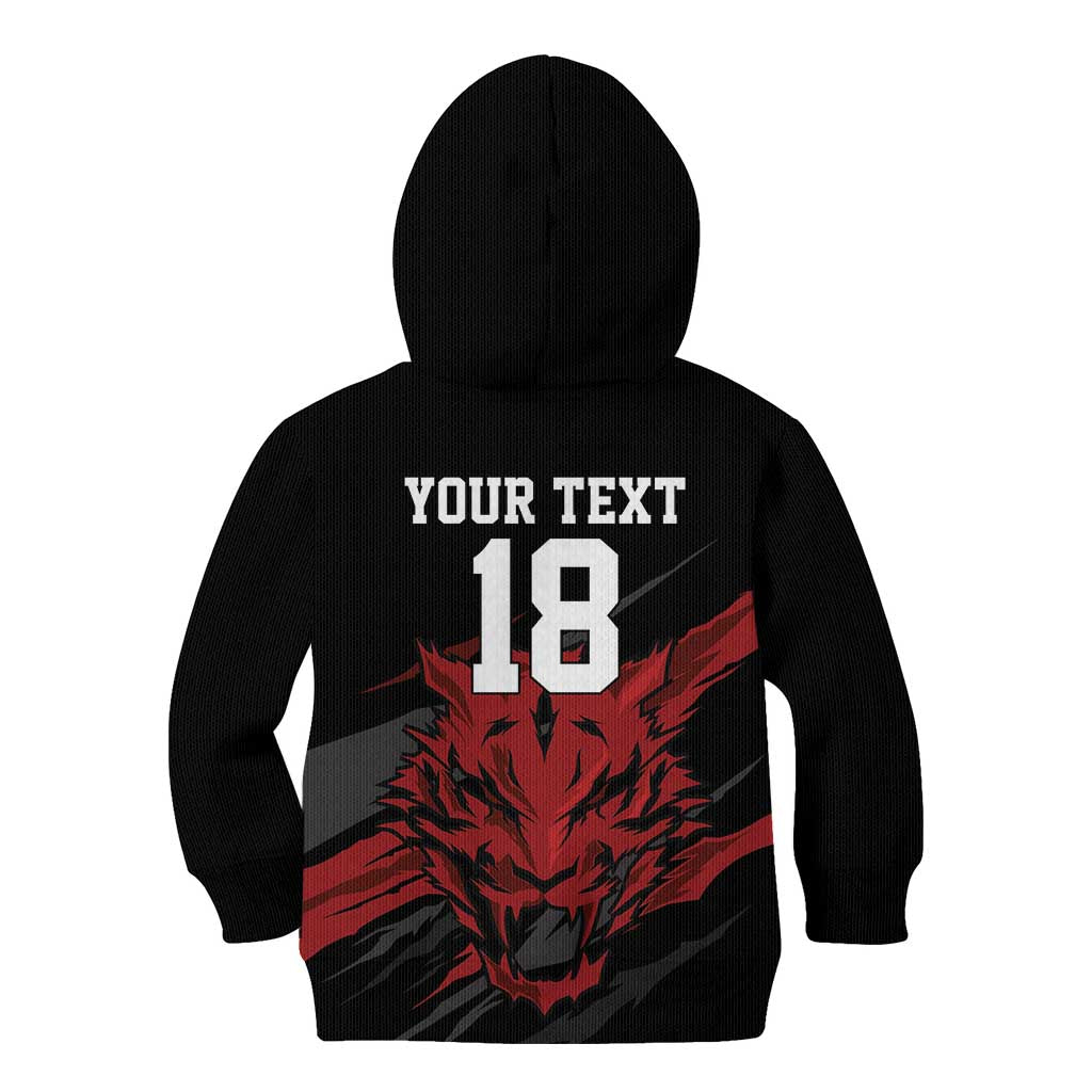 Custom South Korea Football Kid Hoodie Taegeuk Warriors Spirit - Wonder Print Shop