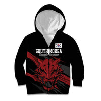 Custom South Korea Football Kid Hoodie Taegeuk Warriors Spirit - Wonder Print Shop