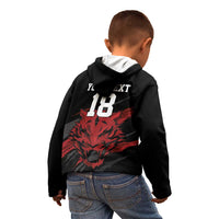 Custom South Korea Football Kid Hoodie Taegeuk Warriors Spirit - Wonder Print Shop