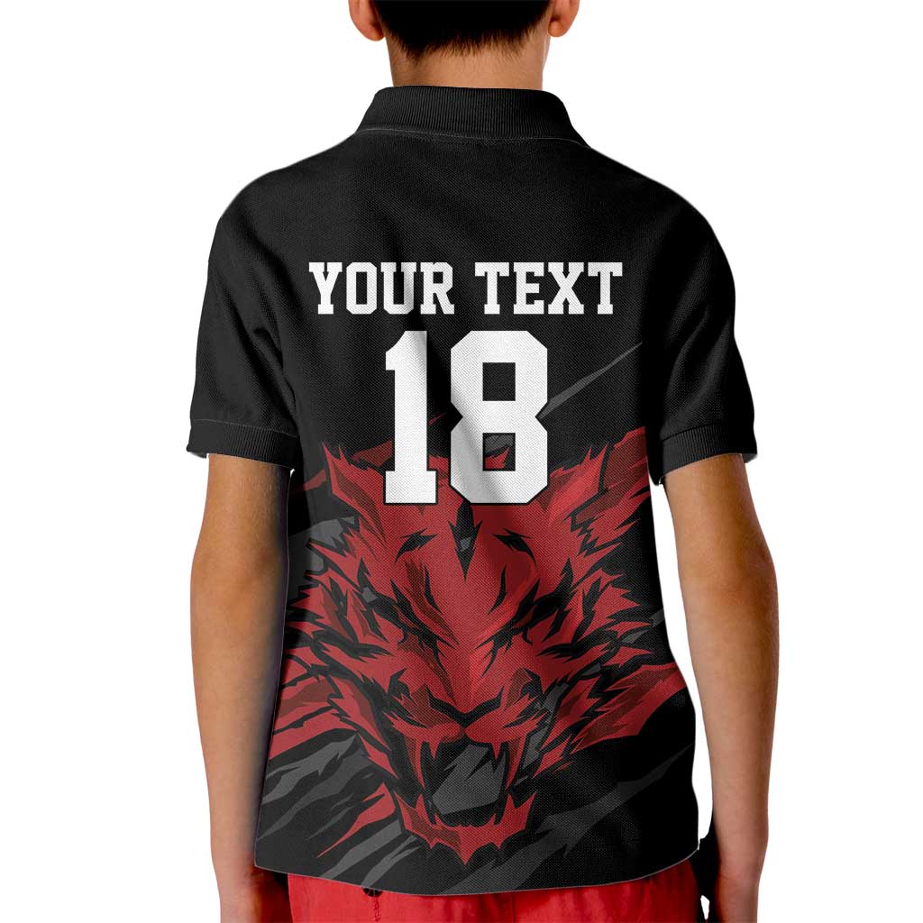 Custom South Korea Football Kid Polo Shirt Taegeuk Warriors Spirit - Wonder Print Shop