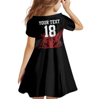 Custom South Korea Football Kid Short Sleeve Dress Taegeuk Warriors Spirit - Wonder Print Shop