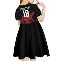 Custom South Korea Football Kid Short Sleeve Dress Taegeuk Warriors Spirit - Wonder Print Shop