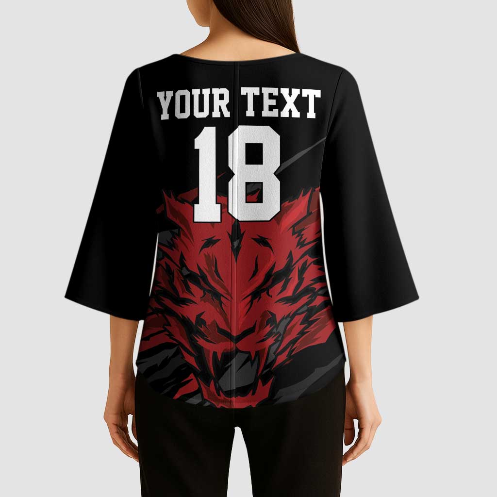 Custom South Korea Football Kimono Sleeve Blouse Taegeuk Warriors Spirit - Wonder Print Shop