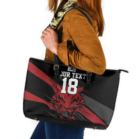 Custom South Korea Football Leather Tote Bag Taegeuk Warriors Spirit - Wonder Print Shop