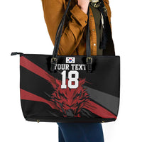 Custom South Korea Football Leather Tote Bag Taegeuk Warriors Spirit - Wonder Print Shop