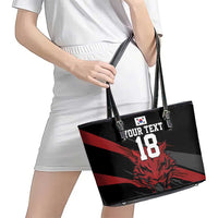 Custom South Korea Football Leather Tote Bag Taegeuk Warriors Spirit - Wonder Print Shop