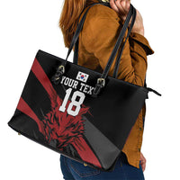 Custom South Korea Football Leather Tote Bag Taegeuk Warriors Spirit - Wonder Print Shop