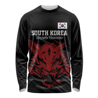 Custom South Korea Football Long Sleeve Shirt Taegeuk Warriors Spirit - Wonder Print Shop