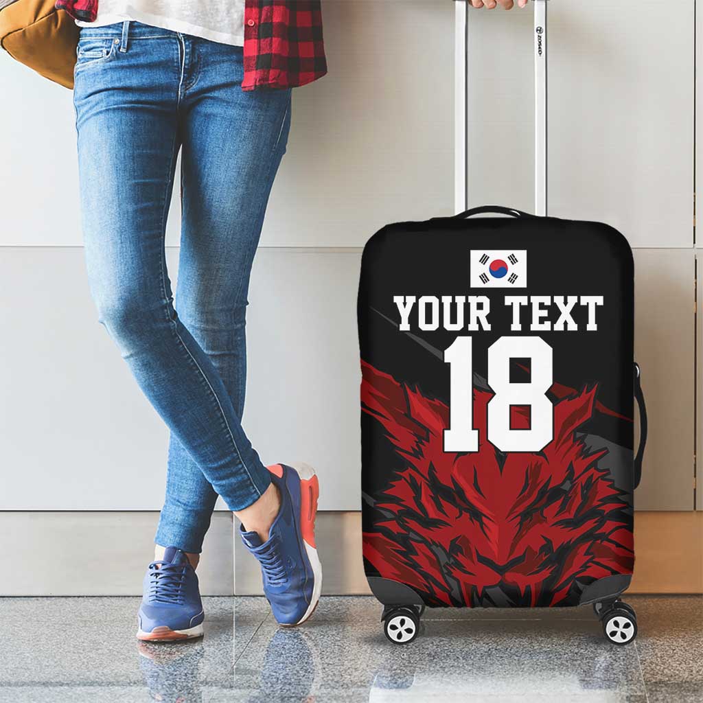 Custom South Korea Football Luggage Cover Taegeuk Warriors Spirit - Wonder Print Shop