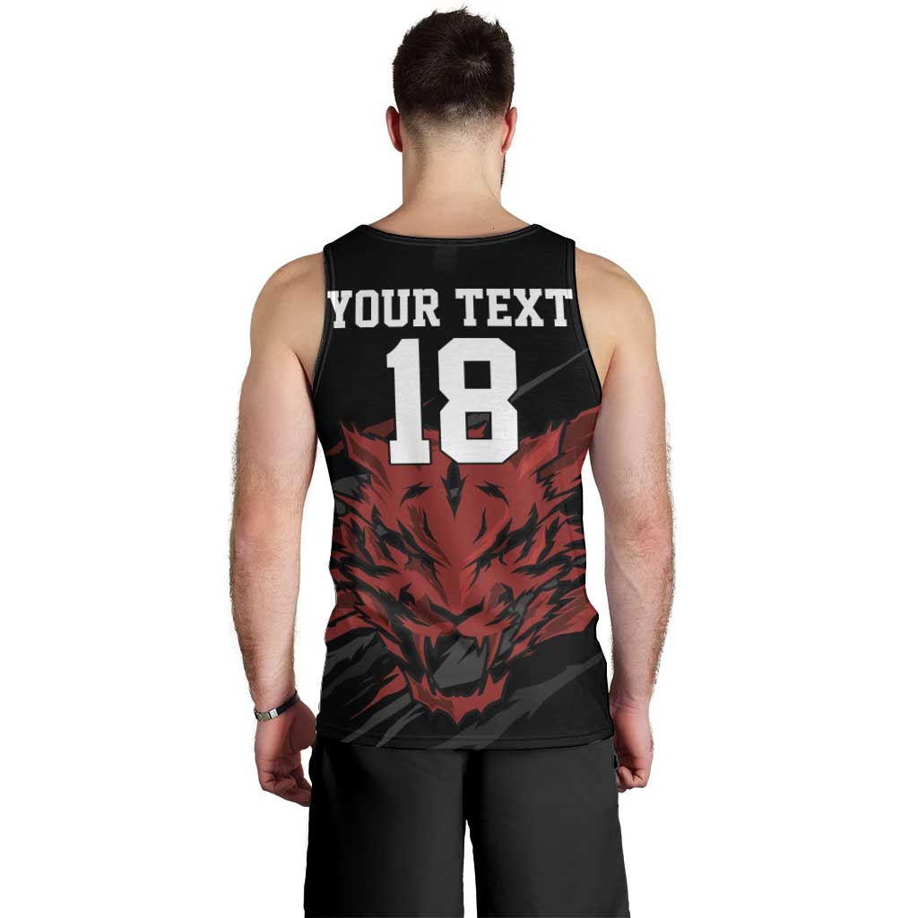 Custom South Korea Football Men Tank Top Taegeuk Warriors Spirit - Wonder Print Shop