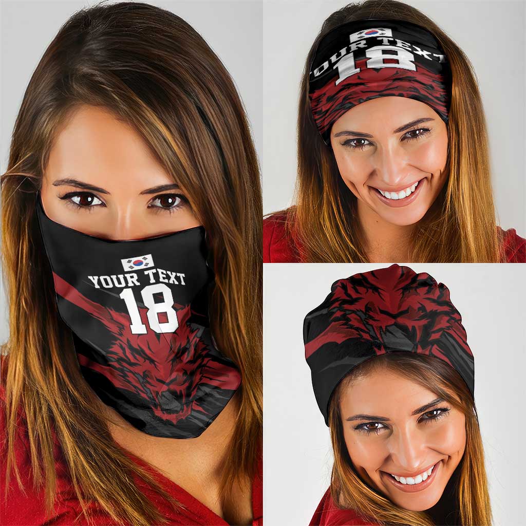 Custom South Korea Football Neck Gaiter Taegeuk Warriors Spirit - Wonder Print Shop