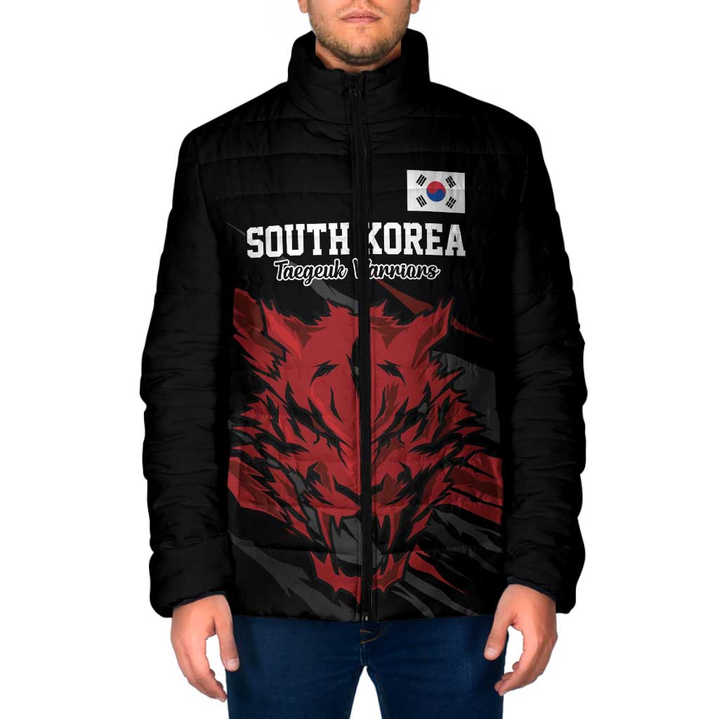 Custom South Korea Football Padded Jacket Taegeuk Warriors Spirit - Wonder Print Shop