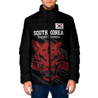 Custom South Korea Football Padded Jacket Taegeuk Warriors Spirit - Wonder Print Shop