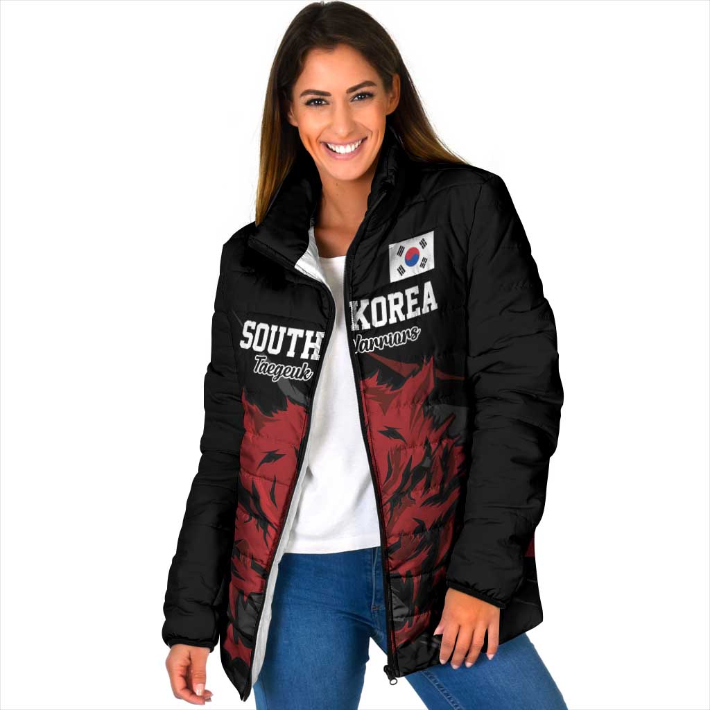 Custom South Korea Football Padded Jacket Taegeuk Warriors Spirit - Wonder Print Shop
