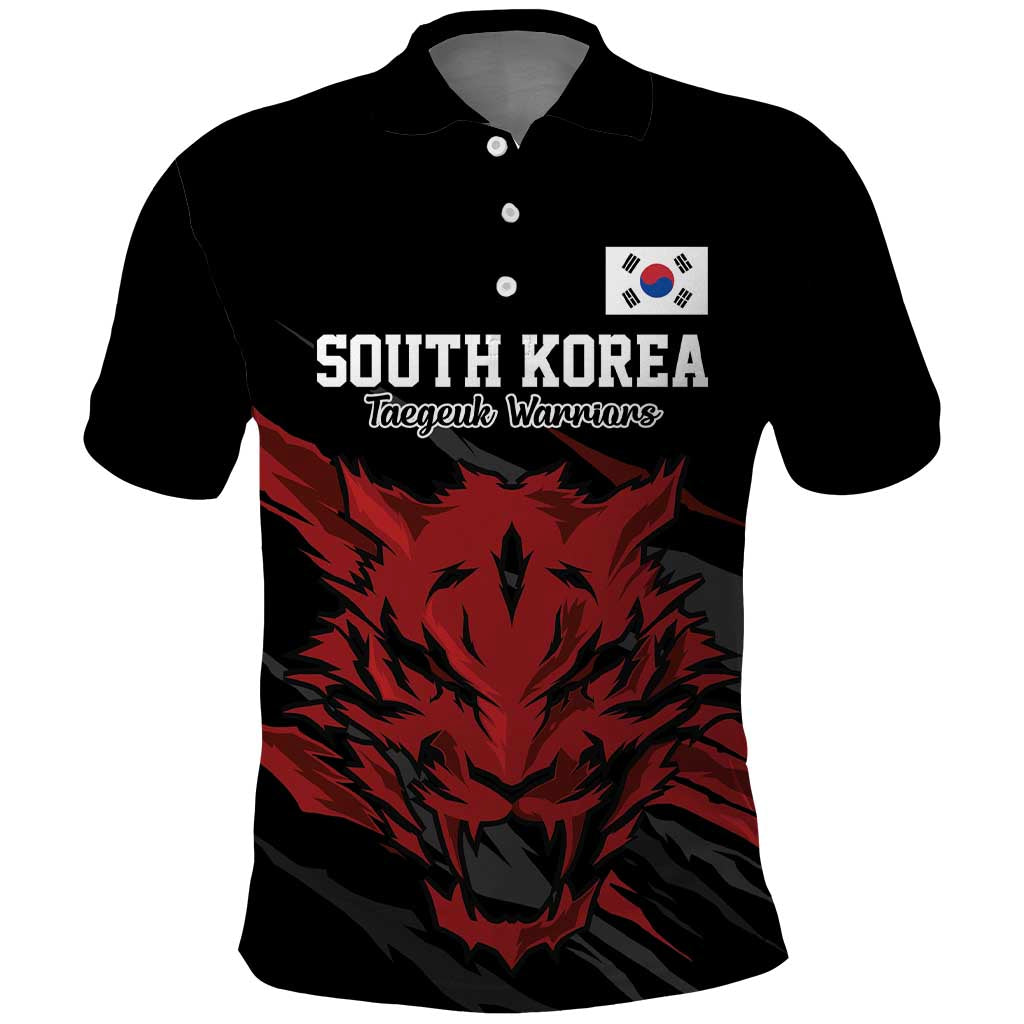 Custom South Korea Football Polo Shirt Taegeuk Warriors Spirit - Wonder Print Shop
