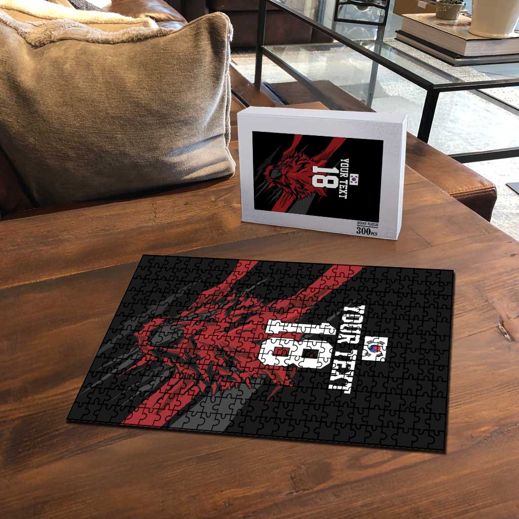 Custom South Korea Football Puzzle Taegeuk Warriors Spirit - Wonder Print Shop