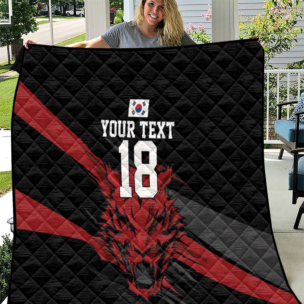 Custom South Korea Football Quilt Taegeuk Warriors Spirit - Wonder Print Shop