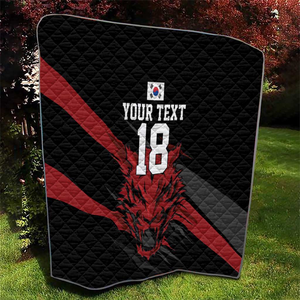 Custom South Korea Football Quilt Taegeuk Warriors Spirit - Wonder Print Shop
