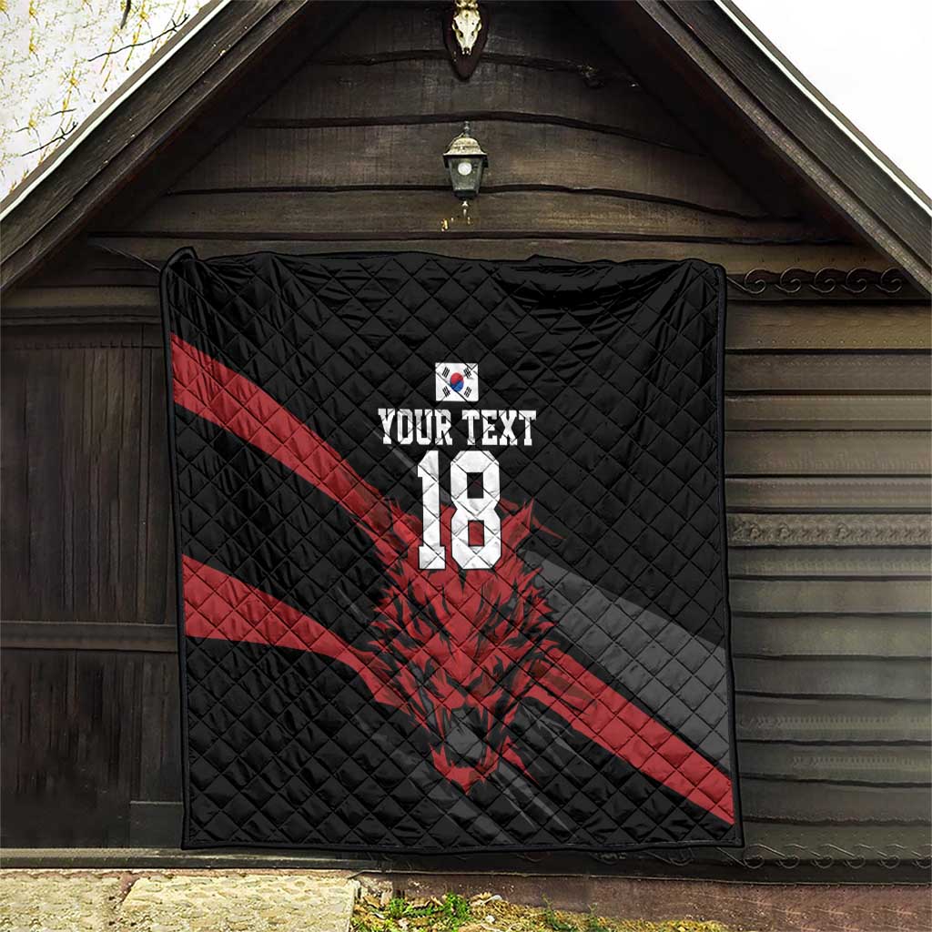 Custom South Korea Football Quilt Taegeuk Warriors Spirit - Wonder Print Shop