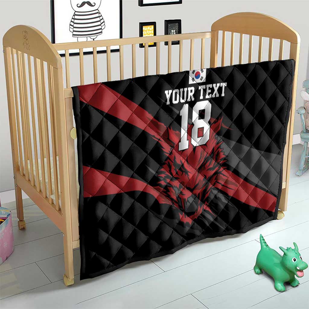 Custom South Korea Football Quilt Taegeuk Warriors Spirit - Wonder Print Shop