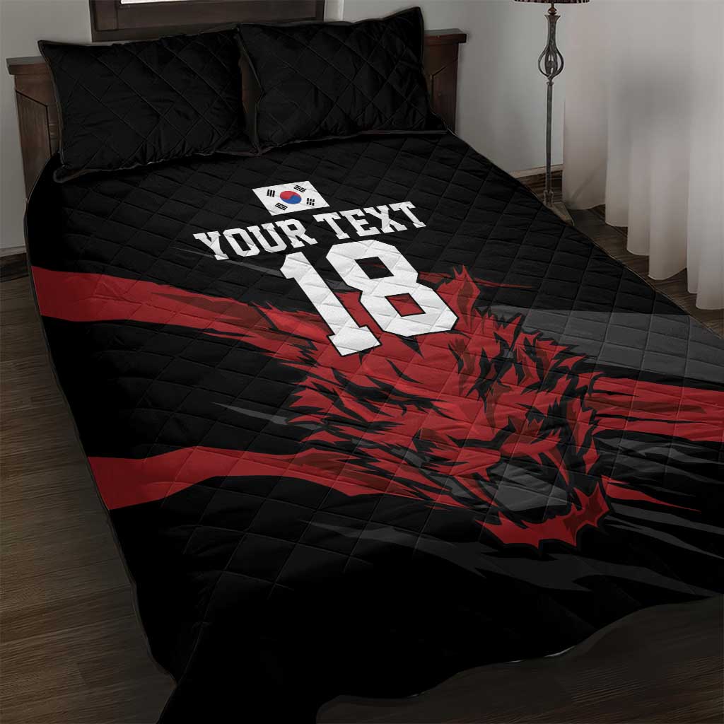 Custom South Korea Football Quilt Bed Set Taegeuk Warriors Spirit - Wonder Print Shop