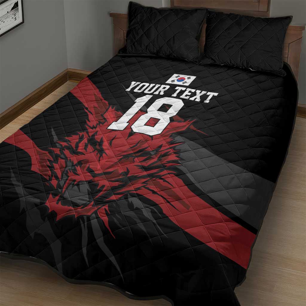 Custom South Korea Football Quilt Bed Set Taegeuk Warriors Spirit - Wonder Print Shop