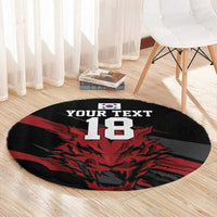 Custom South Korea Football Round Carpet Taegeuk Warriors Spirit - Wonder Print Shop
