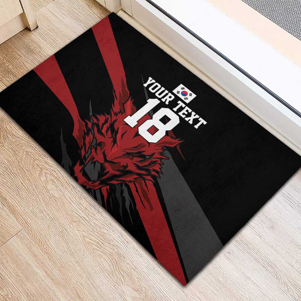 Custom South Korea Football Rubber Doormat Taegeuk Warriors Spirit - Wonder Print Shop