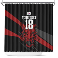 Custom South Korea Football Shower Curtain Taegeuk Warriors Spirit - Wonder Print Shop