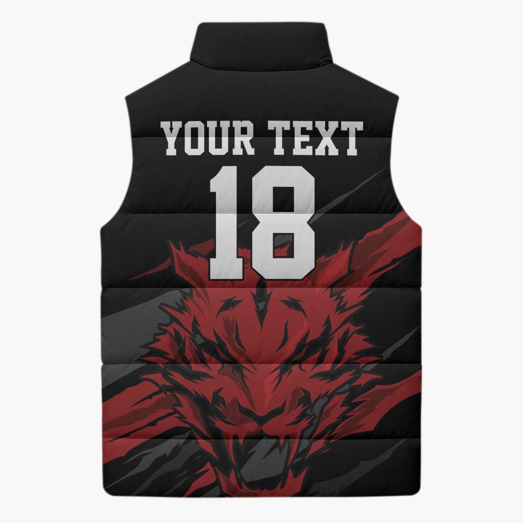 Custom South Korea Football Sleeveless Puffer Jacket Taegeuk Warriors Spirit - Wonder Print Shop