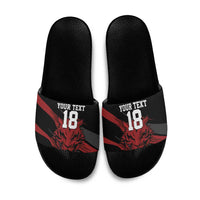 Custom South Korea Football Slide Sandals Taegeuk Warriors Spirit - Wonder Print Shop