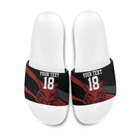 Custom South Korea Football Slide Sandals Taegeuk Warriors Spirit - Wonder Print Shop