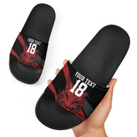 Custom South Korea Football Slide Sandals Taegeuk Warriors Spirit - Wonder Print Shop