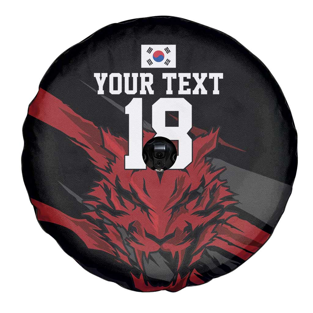 Custom South Korea Football Spare Tire Cover Taegeuk Warriors Spirit - Wonder Print Shop